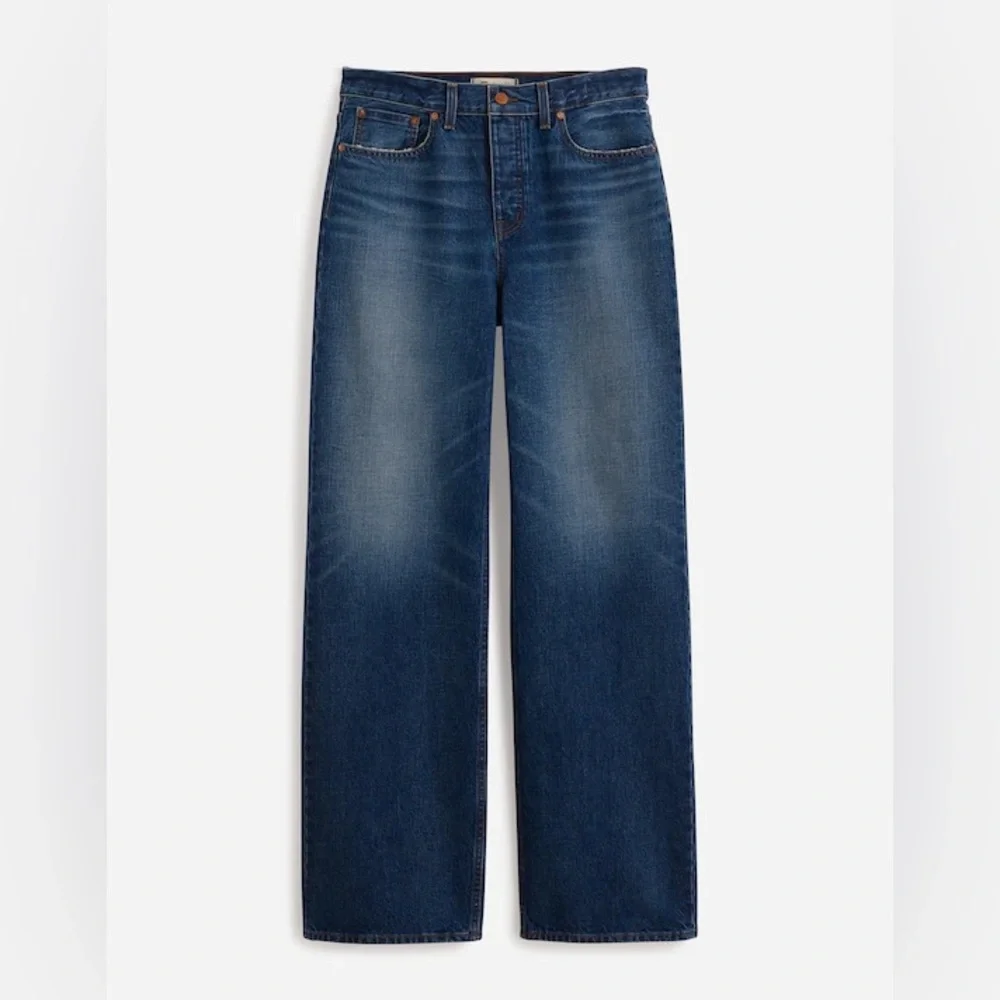 Madewell Low-Slung Baggy Jeans in Moffat Wash-Rigid Size 33 $138‎ NS199